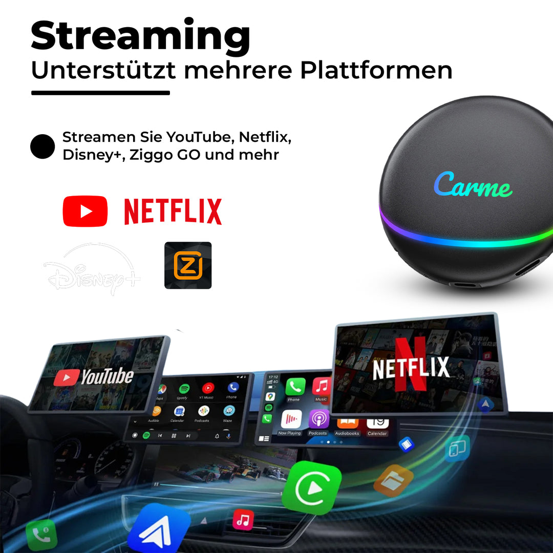 CarMe CarPlay Ai Box, Streaming